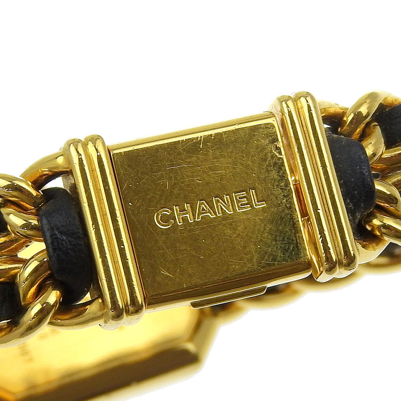 [Chanel] Chanel Premiere l Watch H0001 Gold-plaqué X Cuir en relief L Quartz gravé Affichage analogique Black Dial Premiere l Women's