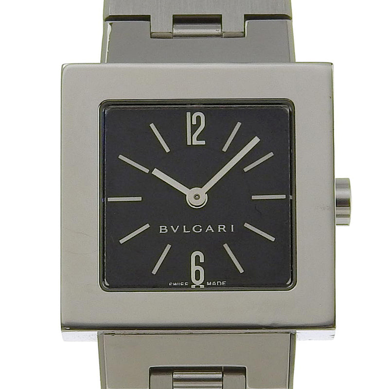 [Bvlgari] bulgari quadrard watch sq22ss en acier inoxydable en acier argenté quartz dames analogiques