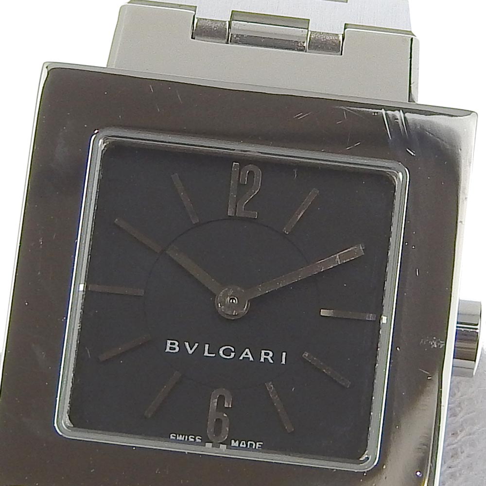 BVLGARI】ブルガリ クアドラード 腕時計 SQ22SS ステンレススチール シルバー クオーツ アナログ表示 黒文字盤 Quadla –  KYOTO NISHIKINO