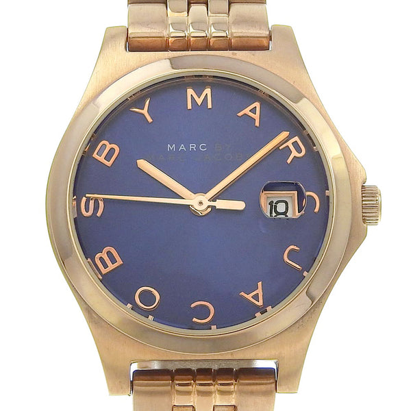 [马克·雅各布斯（Marc Jacobs）]马克·雅各布斯（Mark Jacobs） 
 苗条的手表 
 MBM3322不锈钢粉红色石英模拟展示海军拨号Slim女士