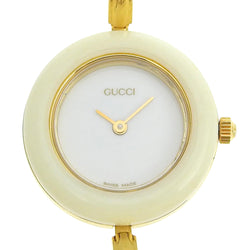 [GUCCI] Gucci Change Bel Watch 11/12.2 Gold Placing Gold Quartz Affichage analogique Cadrée blanche Changement Céplexe