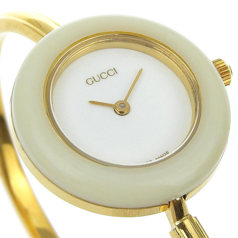 [GUCCI] Gucci Change Bel Watch 11/12.2 Gold Placing Gold Quartz Affichage analogique Cadrée blanche Changement Céplexe