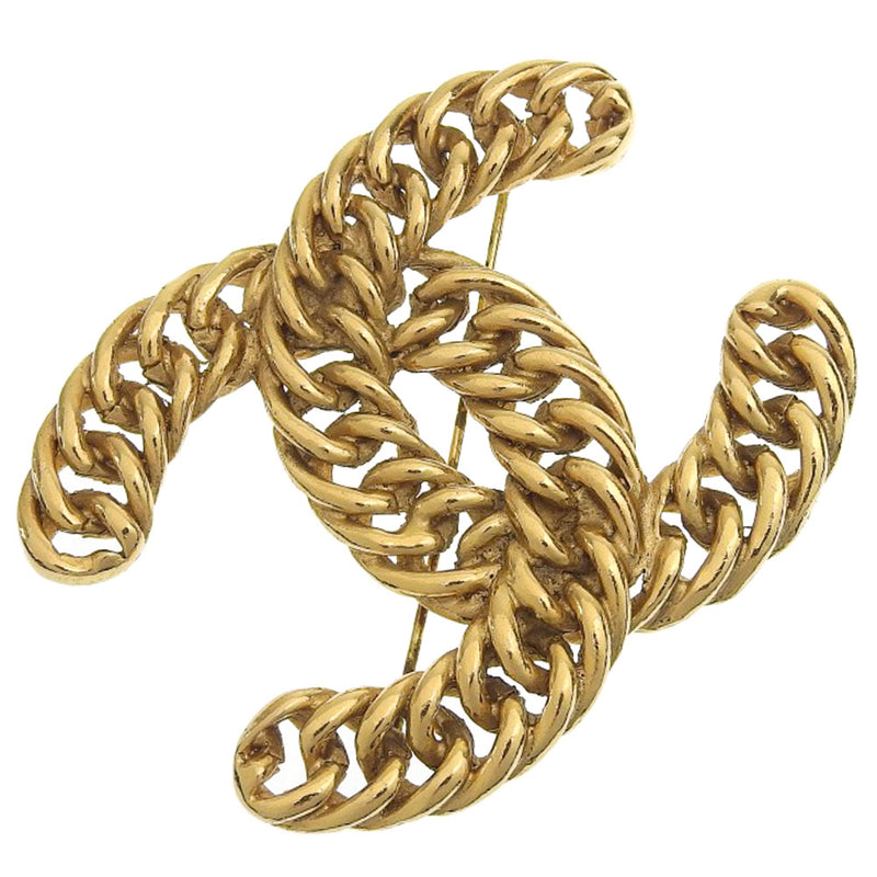 [CHANEL] Chanel 
 Cocomark brooch 
 Chain gold plating about 43.3g Coco Mark Ladies