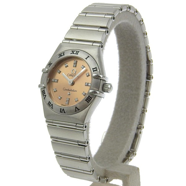 [Omega] Omega 
 Cindicroford Watch 
 1564.66 Stainless steel quartz analog display Pink dial Cindy Crawford Ladies A-Rank