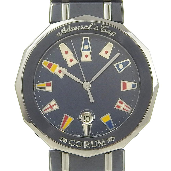 [CORUM] Corm 
 Admirals Cup Watch 
 99.710.30 V050 Gambled Quartz Analog Display Navy Dial ADMIRALS CUP Ladies A-Rank