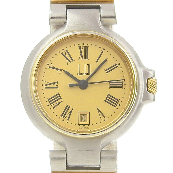 【Dunhill】ダンヒル
 ミレニアム 腕時計
 ステンレススチール クオーツ アナログ表示 ゴールド文字盤 Millennium レディース