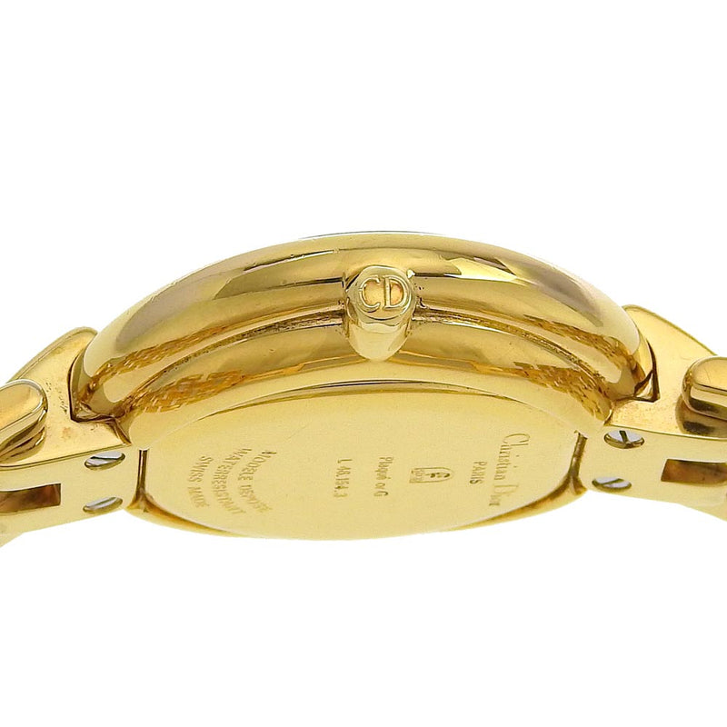 【Dior】ディオール
 バキラ 腕時計
 L 46.154.3 金メッキ ゴールド クオーツ アナログ表示 黒文字盤 Bakira レディース