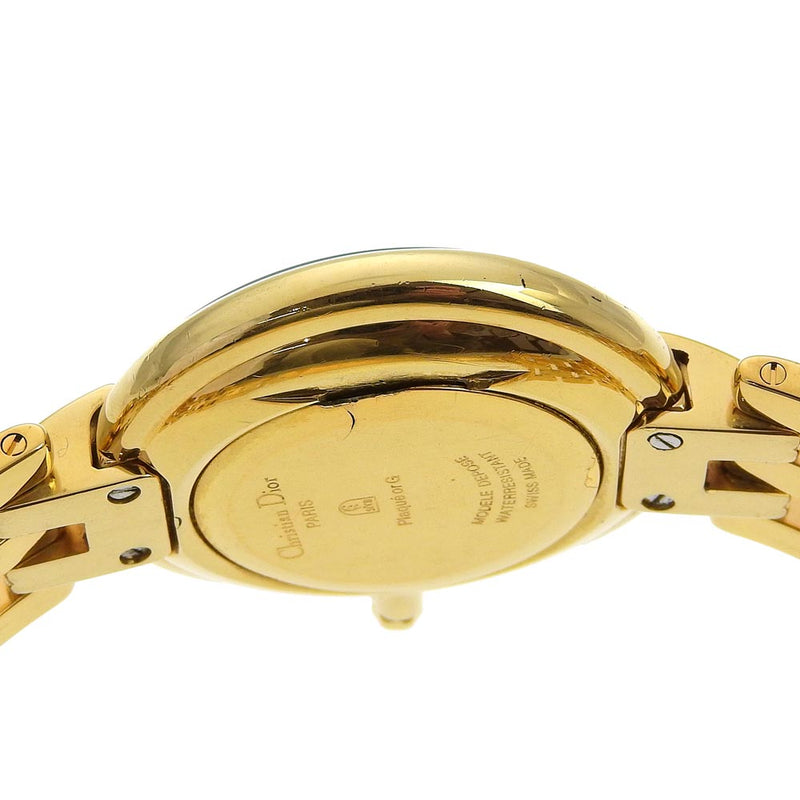[Dior] Dior 
 Bakira watch 
 47 154-2 Gold plating gold quartz analog display black dial BAKIRA Men's