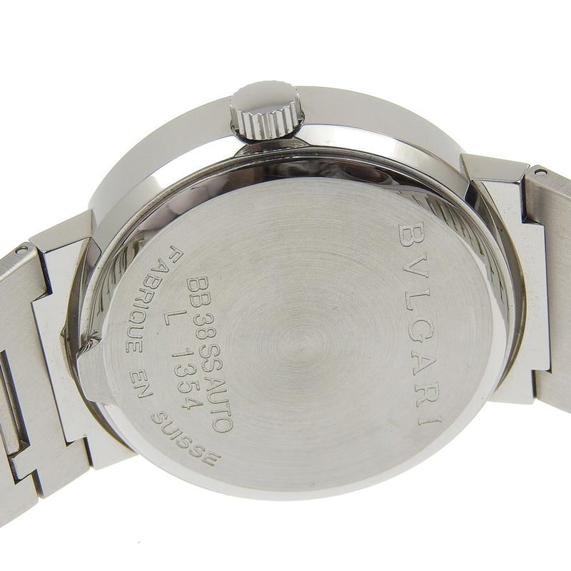 【BVLGARI】ブルガリ
 ブルガリブルガリ 腕時計
 BB38 ステンレススチール 自動巻き 黒文字盤 Bulgari Bulgari メンズA-ランク