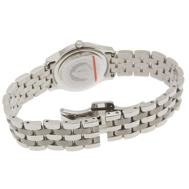 [Gucci] Gucci 
 Reloj de clase G 
 Diamond de 11p 5500L de acero inoxidable exhibición analógica de cuarzo dial g de clases damas un rango