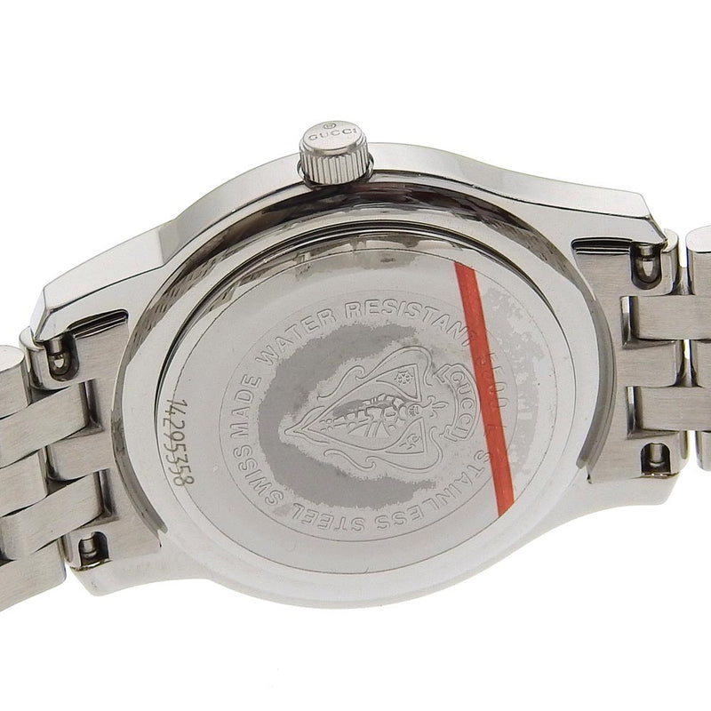 【GUCCI】グッチ
 Ｇクラス　 腕時計
 11Pダイヤ 5500L ステンレススチール クオーツ アナログ表示 黒文字盤 G class レディースAランク