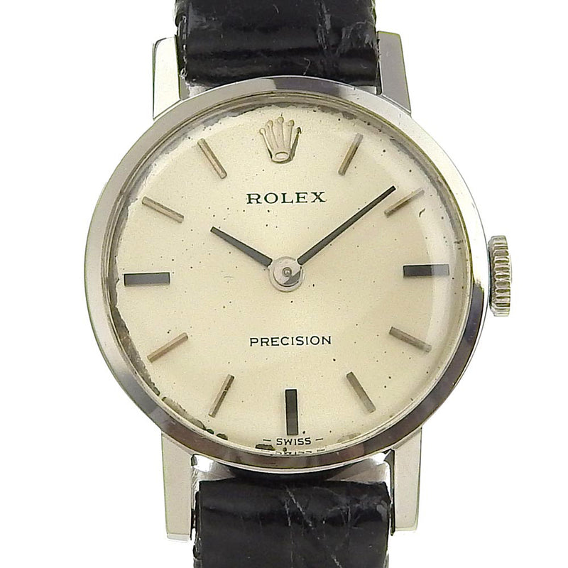 【ROLEX】ロレックス
 プレシジョン 腕時計
 2番 cal.1400 2649 ステンレススチール×クロコダイル 手巻き シルバー文字盤 Precision レディース