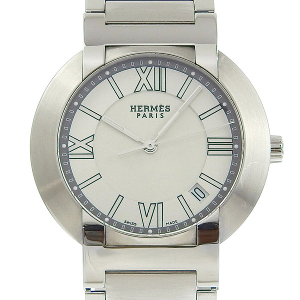 [Hermes] Hermes 
 Reloj nomado 
 Auto Quartz No1.710 Pantalla analógica de cuarzo de acero inoxidable