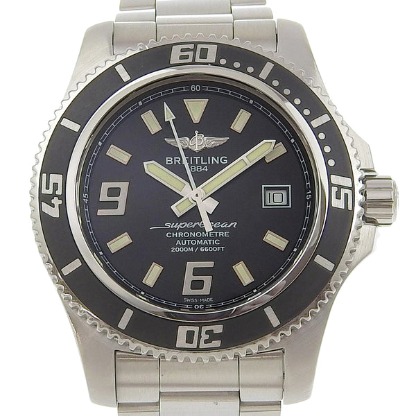 【BREITLING】ブライトリング
 スーパーオーシャン 腕時計
 A17391 ステンレススチール 自動巻き 黒文字盤 Super Ocean メンズAランク