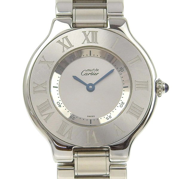 [Cartier] Cartier 
 Must 21 wristwatch 
 Vantean Cal.90.06 1330 Stainless steel Quartz Analog display Silver Dial Must21 Ladies