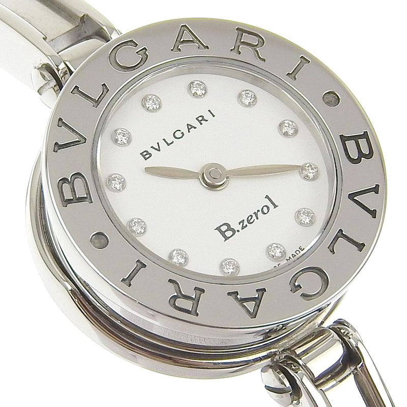 [bvlgari]保加利 
 B-Zero1观看 
 Beezero一个10P钻石BZ22S不锈钢石英模拟显示白色表盘B-Zero1女士