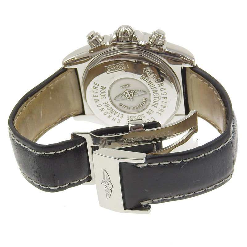 [Breitling] Breitling 
 Chronomat Watch 
 A13356 스테인레스 스틸 X 가죽 자동 크로노 그래프 블랙 다이얼 Chronomat 남자 A 순위