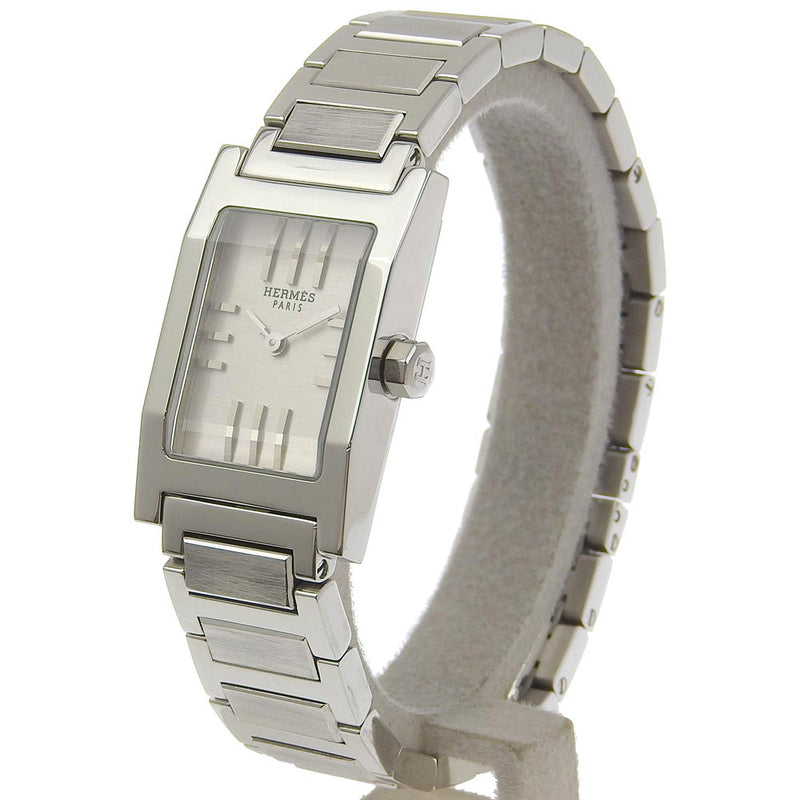 [爱马仕]爱马仕 
 串联手表 
 TA1.210不锈钢石英模拟显示银盘表串联女士A级