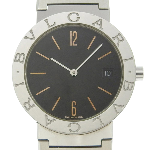 [Bvlgari] bulgari 
 Reloj Bulgari Burgari 
 BB33SS Pantalla analógica de cuarzo de acero inoxidable Dial negro Bulgari Bulgari Men's