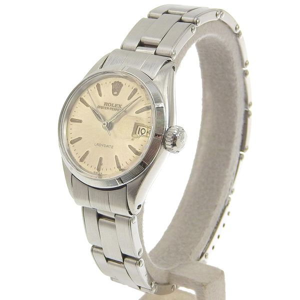 [ROLEX] Rolex 
 Oyster Purpetual Watch 
 22 Cal.1300 6618 Stainless steel Automatic Silver Dial Oyster Perpetual Ladies A-Rank