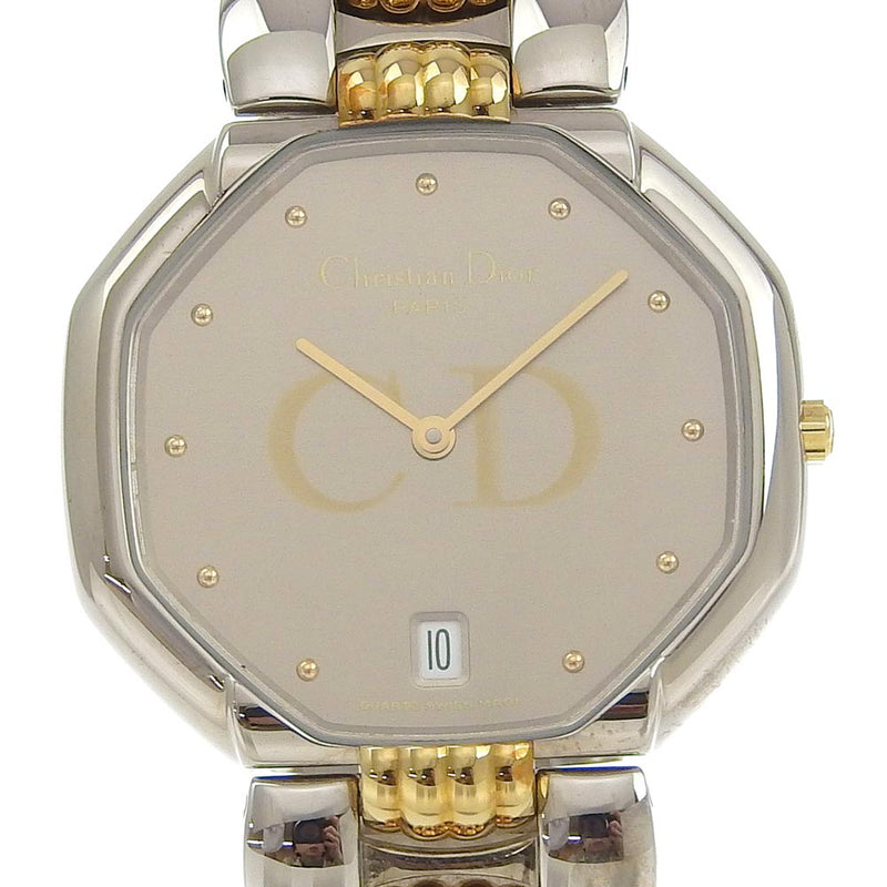 【Dior】クリスチャンディオール
 腕時計
 ステンレススチール クオーツ アナログ表示 グレー文字盤 メンズA-ランク