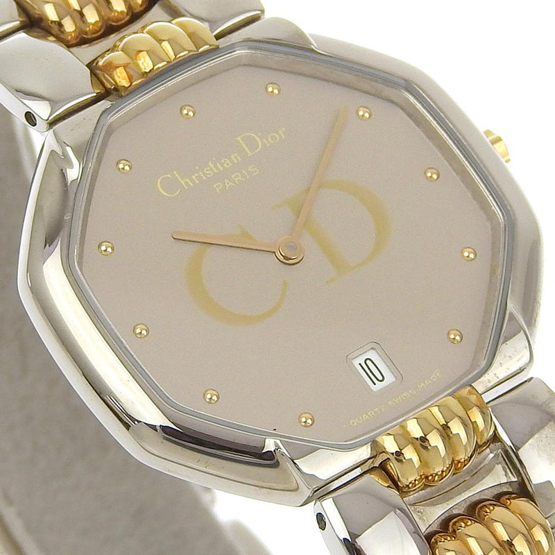 【Dior】クリスチャンディオール
 腕時計
 ステンレススチール クオーツ アナログ表示 グレー文字盤 メンズA-ランク