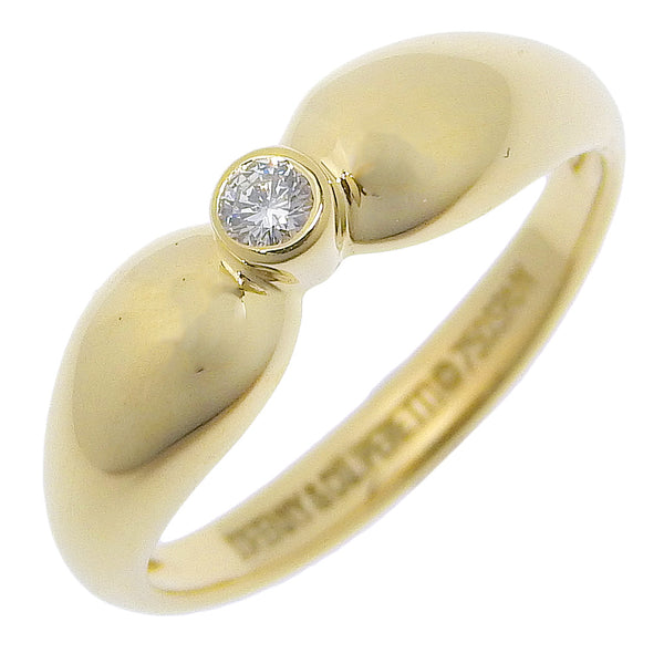 [Tiffany & co.] Tiffany 
 No. 10.5 Anillo / anillo 
 K18 Gold Yellow Gold x Diamond aproximadamente 3.2g Damas A+Rango