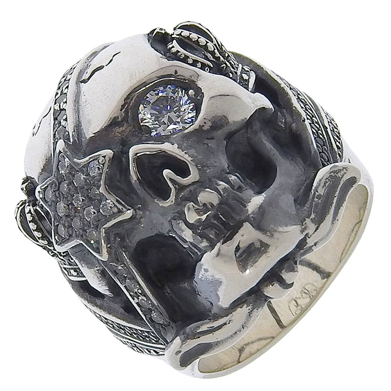 新品◆JUSTIN DAVIS◆KINGSTON SKULL RING◆17号◆ Justin Davis] Justin Davis Star Eyepatch Skull Ring No. 17