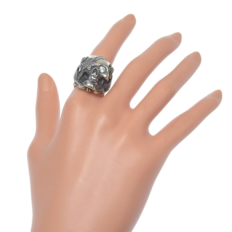 Justin Davis] Justin Davis Star Eyepatch Skull Ring No. 17