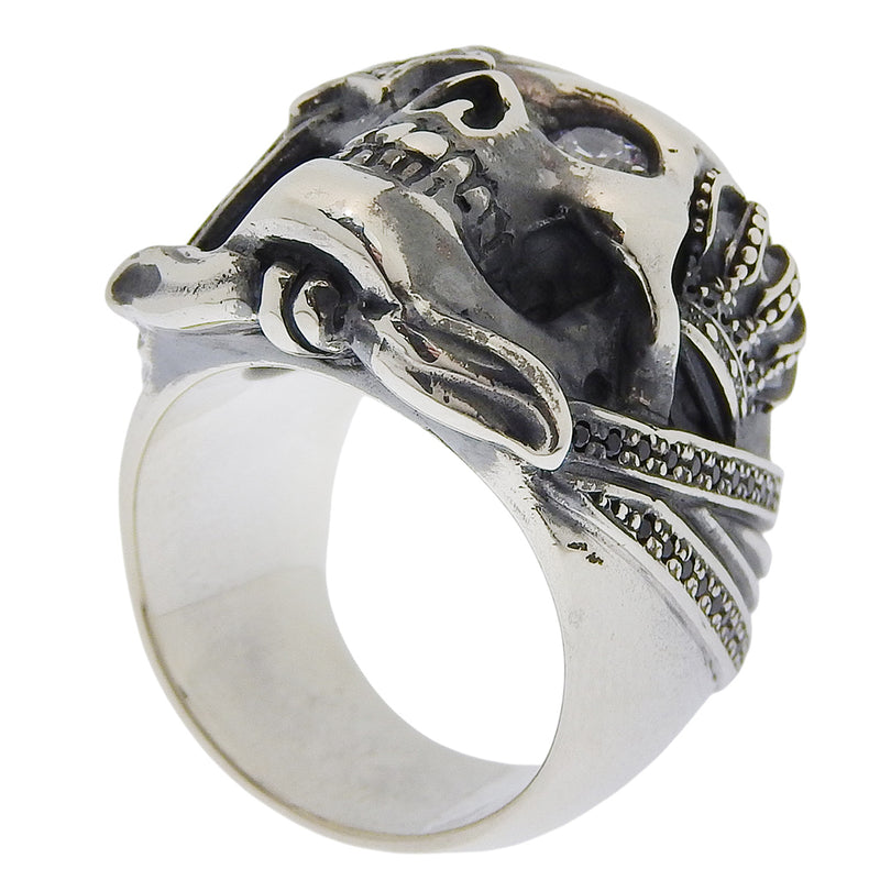 Justin Davis] Justin Davis Star Eyepatch Skull Ring No. 17