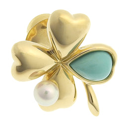 [Mikimoto] Mikimoto 
 Mecanografía 
 Turquesa X Pearl X K18 Amarillo Gold Ladies A-Rank