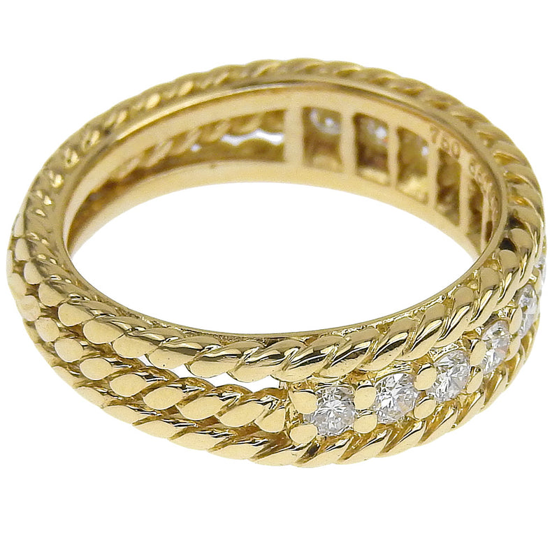 【Dior】クリスチャンディオール
 6.5号 リング・指輪
 K18イエローゴールド×ダイヤモンド 約4.4g レディースAランク