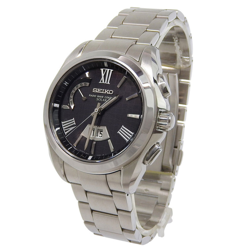【SEIKO】セイコー ブライツ デイデイト 8B43-0AF0/SAGA083 ステンレススチール ソーラー電波時計 アナログ表示 メンズ 黒文字盤 腕時計 SEIKO】セイコー ブライツ 腕時計 8B43-0AF0/SAGA083 ソーラー電波時計