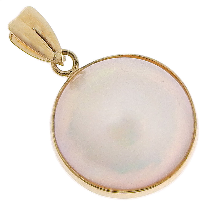Perla colgante superior 13.2 mm 18KOro amarillo x oro perla aprox. 1.6g Pearl Women's A+ Rank