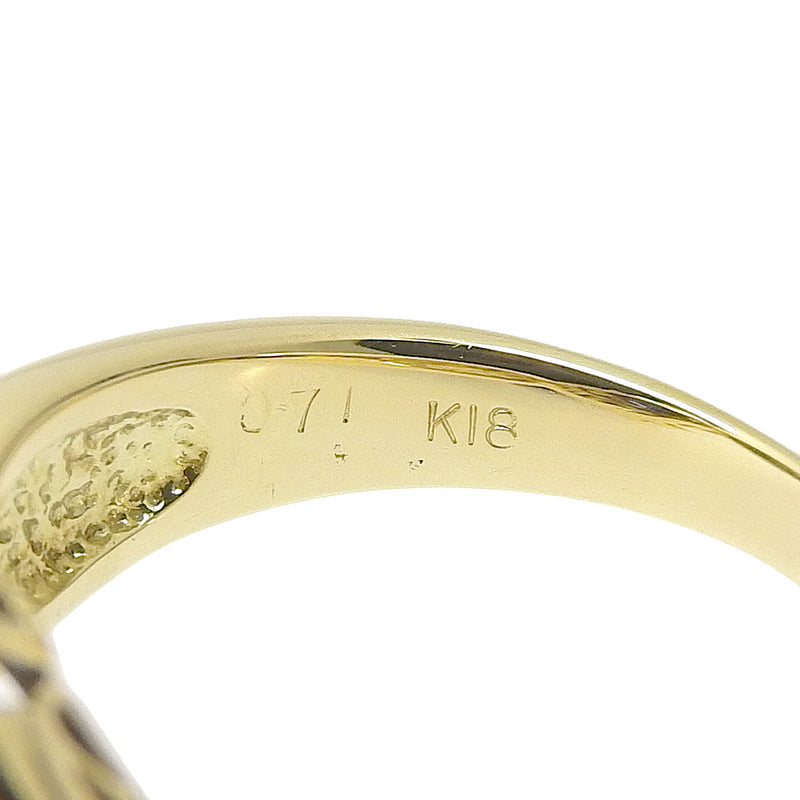 No. 8 Ring
 18KYellow Gold x Sapphire x Diamond 0.71/D0.41 Engraved Stamp about 5g Ladies A+Rank