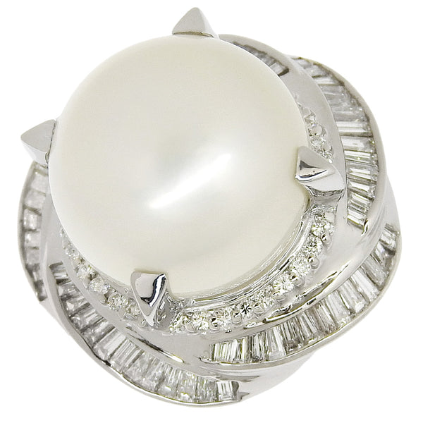 Pearl No. 11.5 Ring
15mm PT900 Platinum x Pearl x Diamond 1.37 engraved about 25.4g Pearl Ladies A+Rank