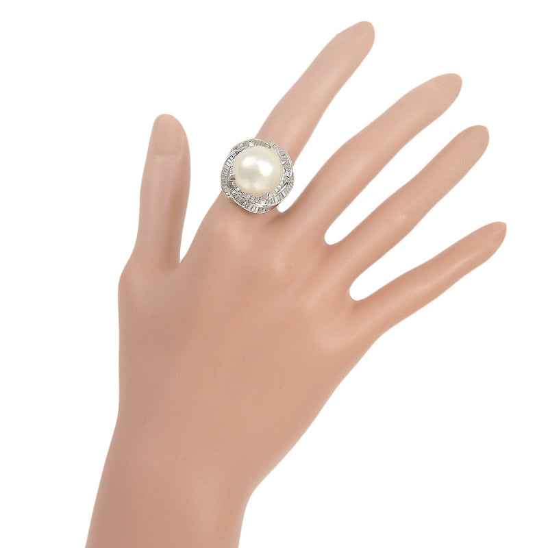 Pearl No. 11.5 Ring
15mm PT900 Platinum x Pearl x Diamond 1.37 engraved about 25.4g Pearl Ladies A+Rank