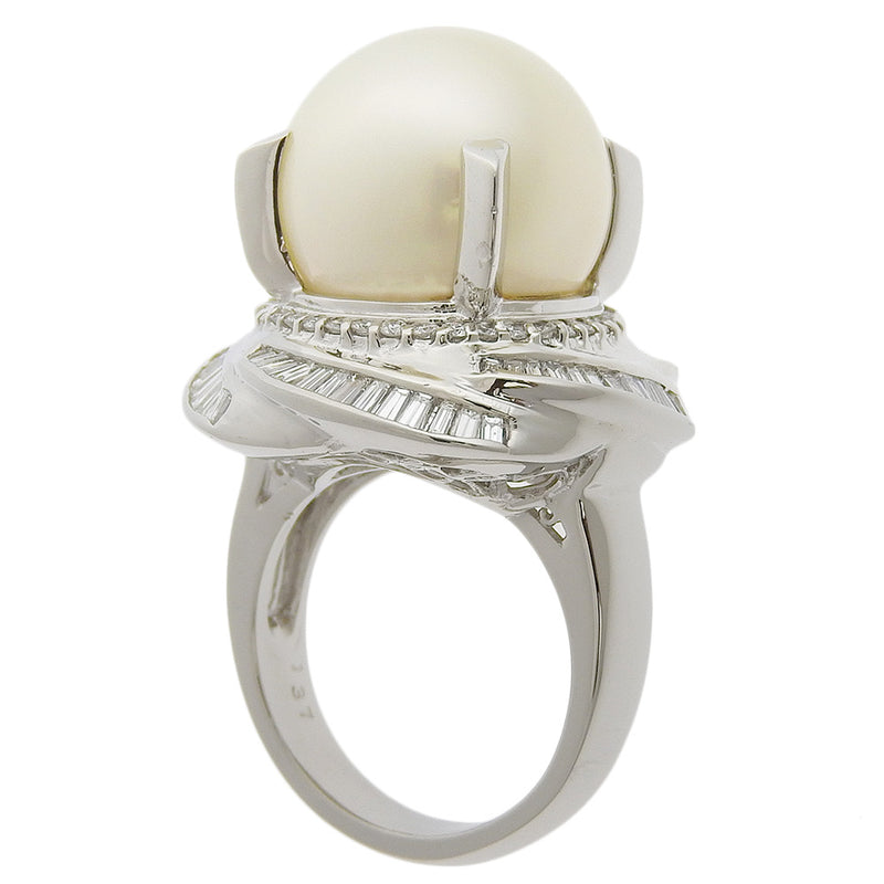 Pearl No. 11.5 Ring
15mm PT900 Platinum x Pearl x Diamond 1.37 engraved about 25.4g Pearl Ladies A+Rank