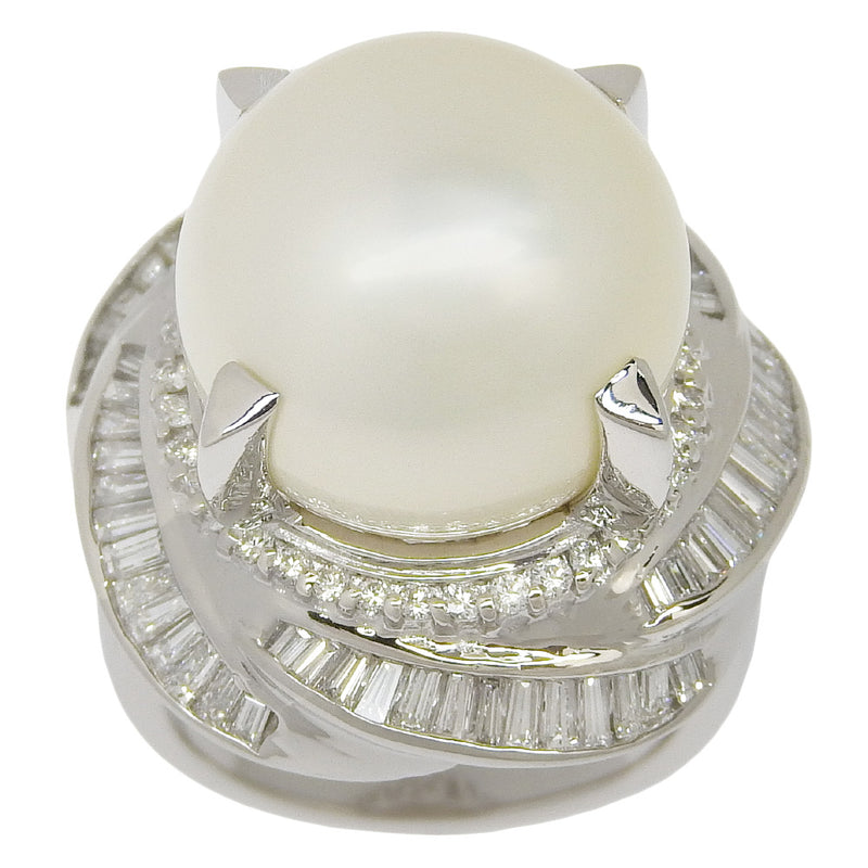 Pearl No. 11.5 Ring
15mm PT900 Platinum x Pearl x Diamond 1.37 engraved about 25.4g Pearl Ladies A+Rank