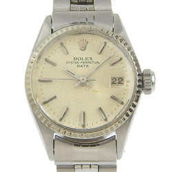 [Rolex] Rolex Oyster Tetual Watch Date Cal.1161 6517 acier inoxydable x WG Silver Automatic Silver Down Oyster Perpetual Ladies B-Rank