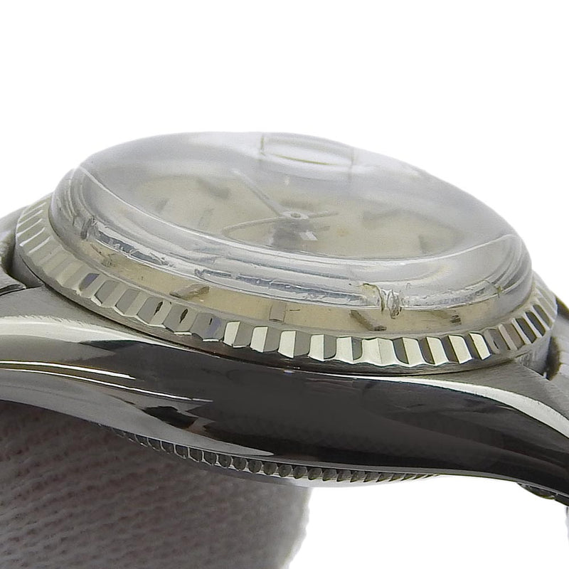 【ROLEX】ロレックス
 オイスターパーペチュアル 腕時計
 デイト cal.1161 6517 ステンレススチール×WG シルバー 自動巻き シルバー文字盤 Oyster perpetual レディースB-ランク