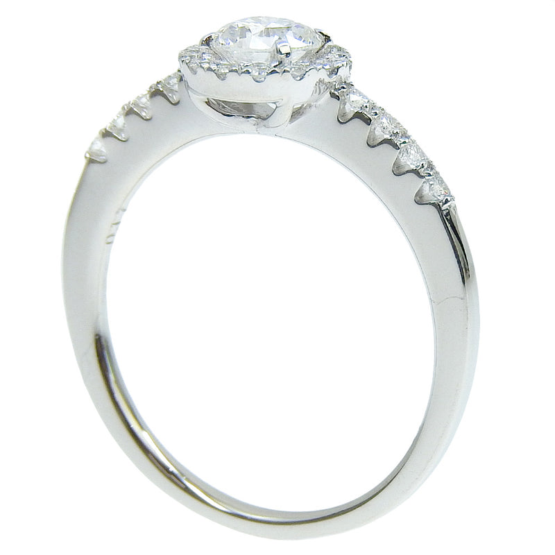 Anillo / anillo No. 12 
 PT950 Platinum X Diamond 0.452/0.17 Sellos grabados alrededor de 3.7 g Damas A Rank