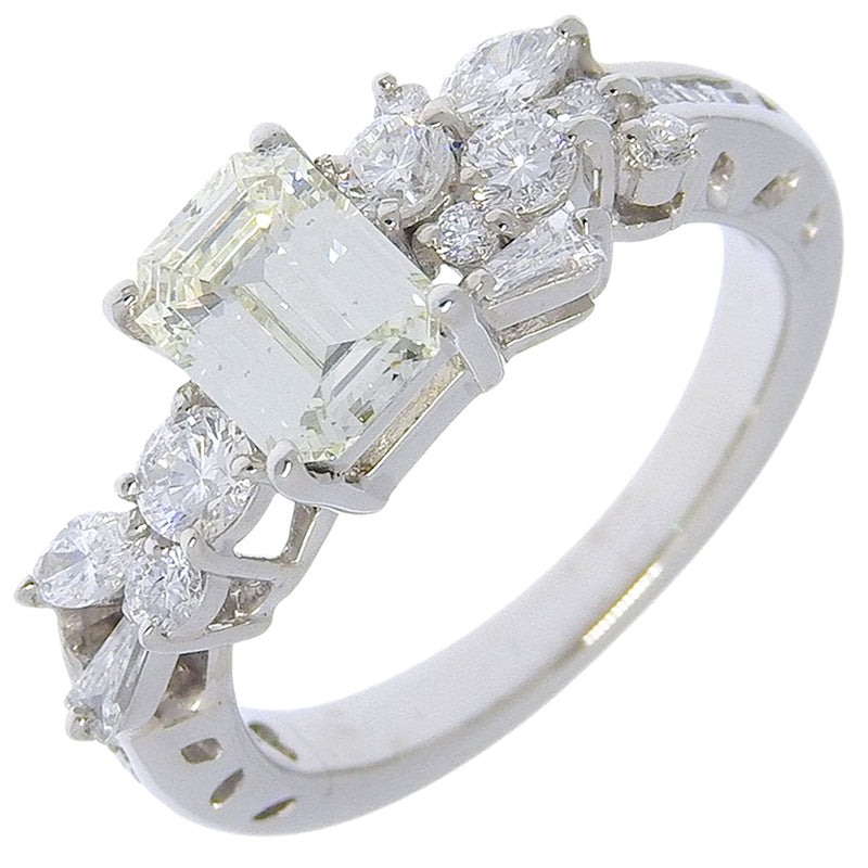 Pt900Platinum×Diamond Ring
 No. 9.5