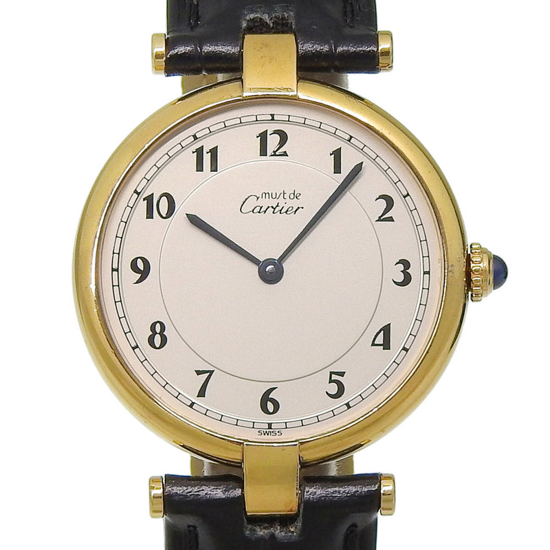 【CARTIER】까르띠에 Must반돔 베르메이유 시계 
 590003 석영