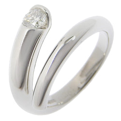 No. 12 Ring PT900 Platinum x Diamond 0.251 engraved about 9.1g Ladies A rank