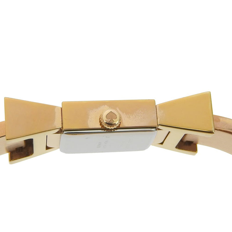 [Kate Spade] Kate Spade Watch Ribbon 0671 Metal Cream/Gold Quartz Display Analog Shell Dial Damas A-Rank