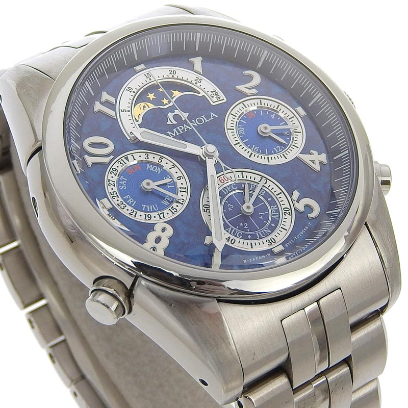 [Ciudadano] Ciudadano Campanora Watch Moon Face 6771-T010750-Ta Quartz de acero inoxidable Dial azul Campanola