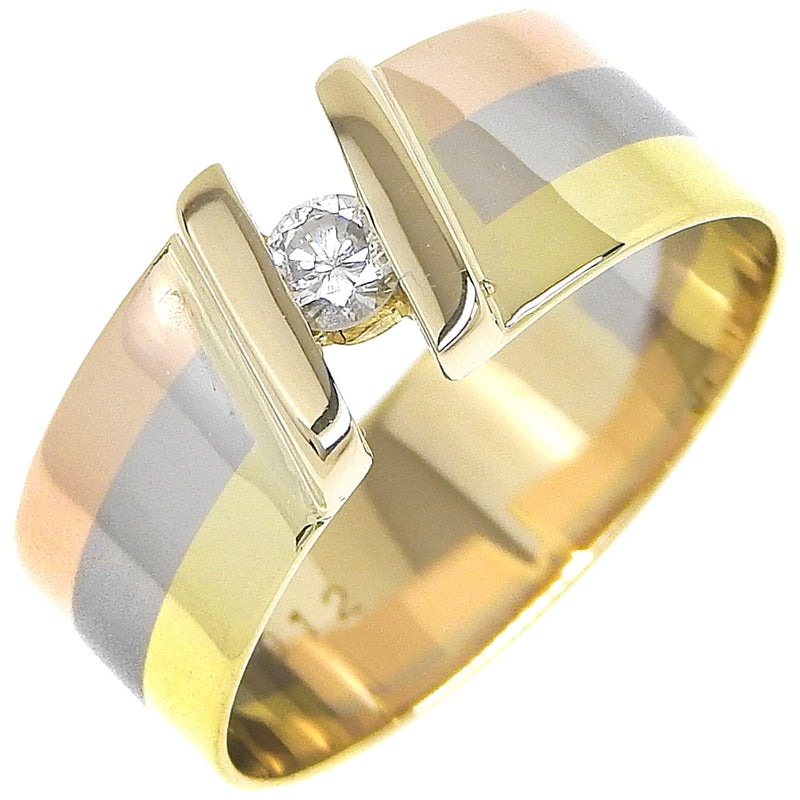 No. 14 ring / ring K18 Gold x Diamond 0.12 engraved about 4.0g Ladies –  KYOTO NISHIKINO