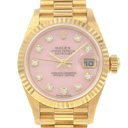 [Rolex] rolex 
 DateJust Watch 
 10p Diamond Cal.2235 79178 K18 ORO AMARILLO X Diamante Pink Opal Automático Pink Dial Datjust Damas A-Rank