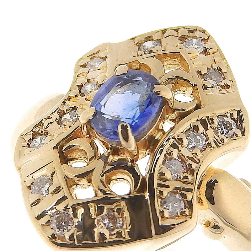 No. 11 ring / ring 
 K18 Yellow Gold x Sapphire x Diamond about 5.8G Ladies A Rank